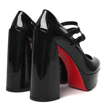 Christian Louboutin Patent Movida Jane 130 Pumps 38 Black 4 of 8