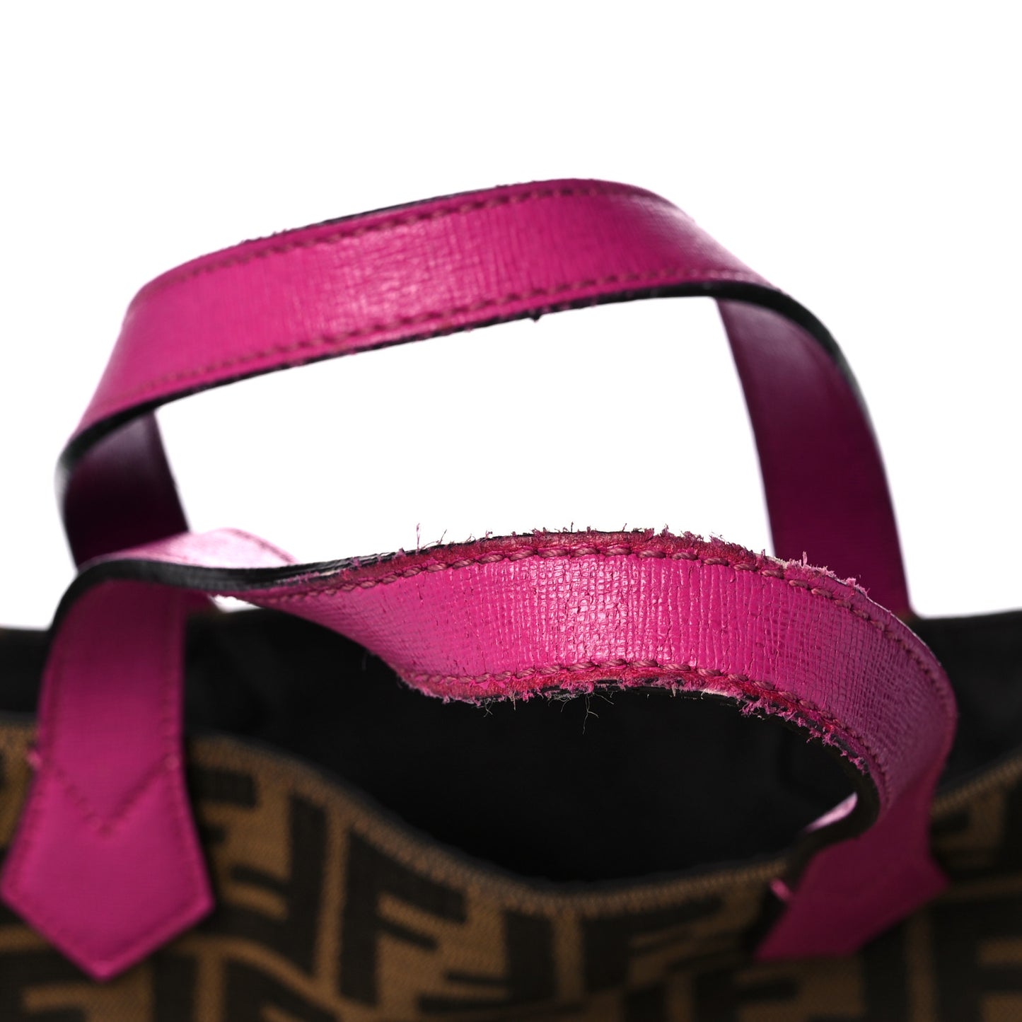Zucca Vitello Elite Special Shopping Tote Tobacco Fuxia