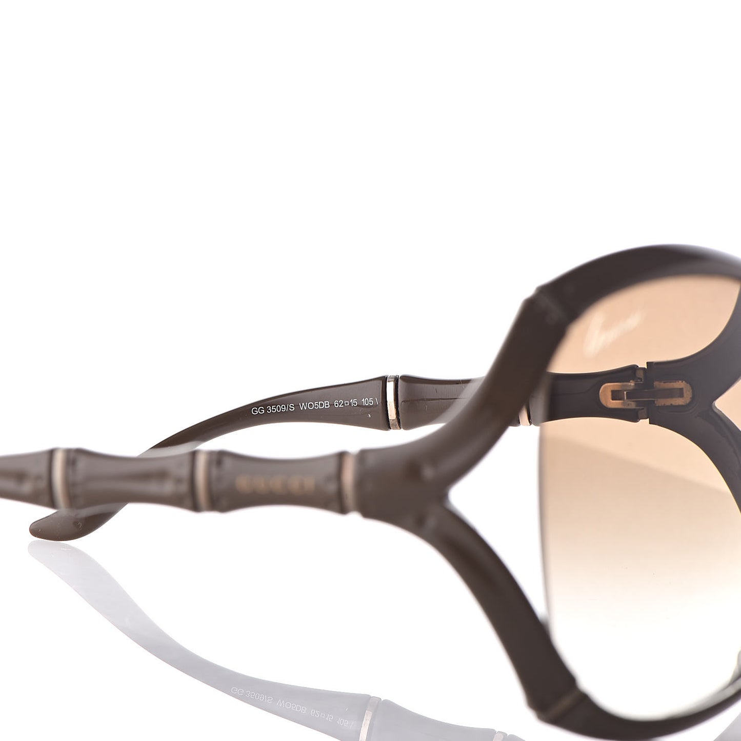 Oversized Oval Bamboo Sunglasses GG 3509S Brown