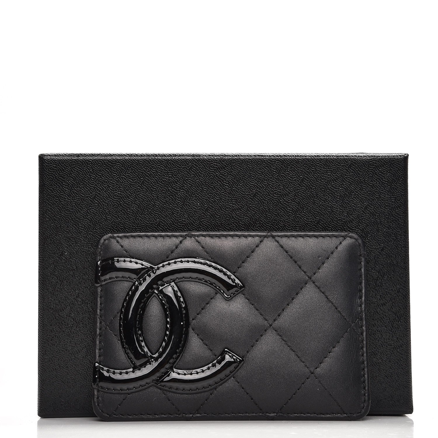 Chanel Calfskin Quilted Cambon Card Holder Black 8 of 8