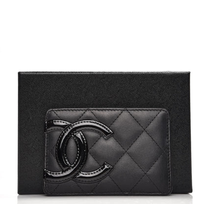 Chanel Calfskin Quilted Cambon Card Holder Black 8 of 8