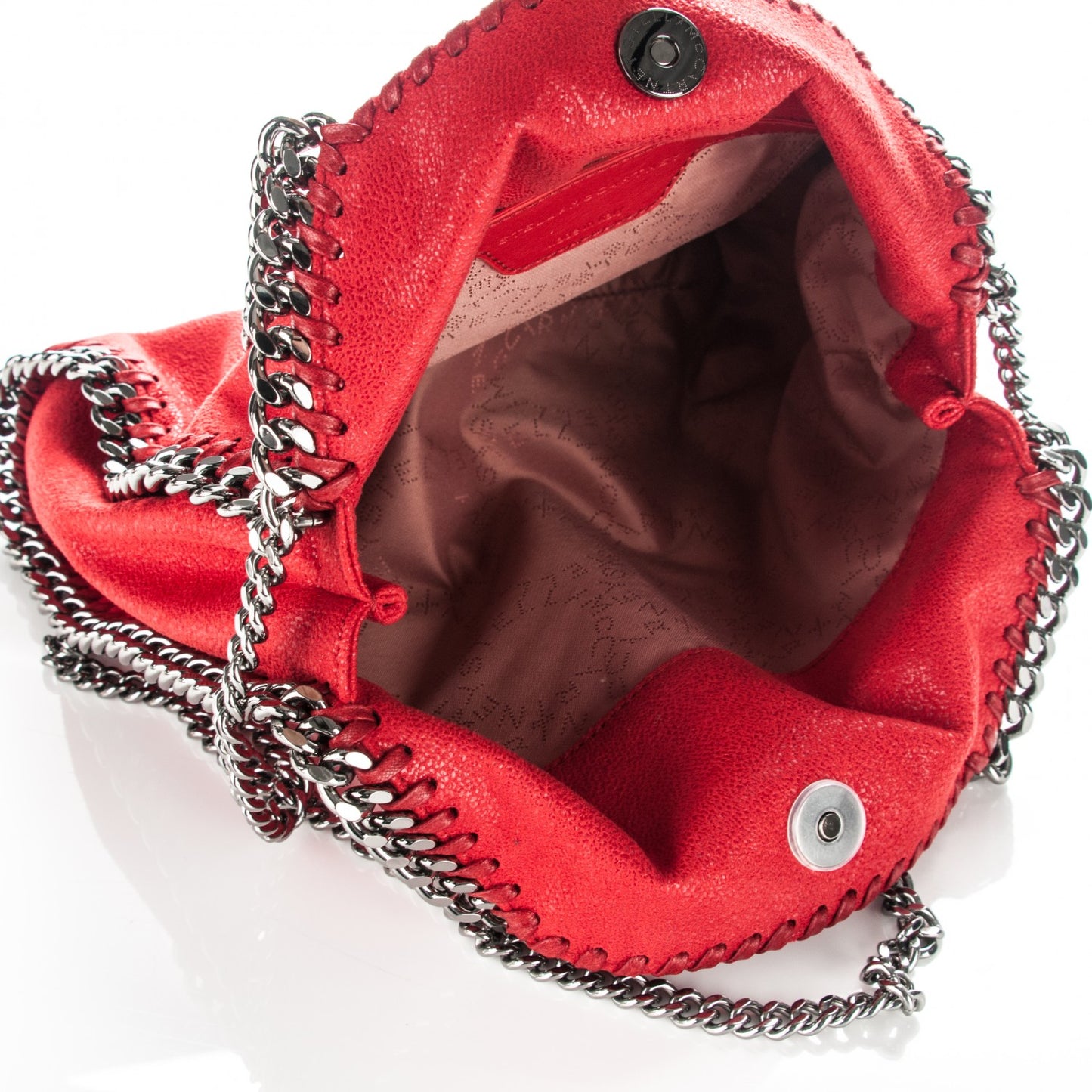 Shaggy Deer Mini Falabella Fold Over Tote Cherry