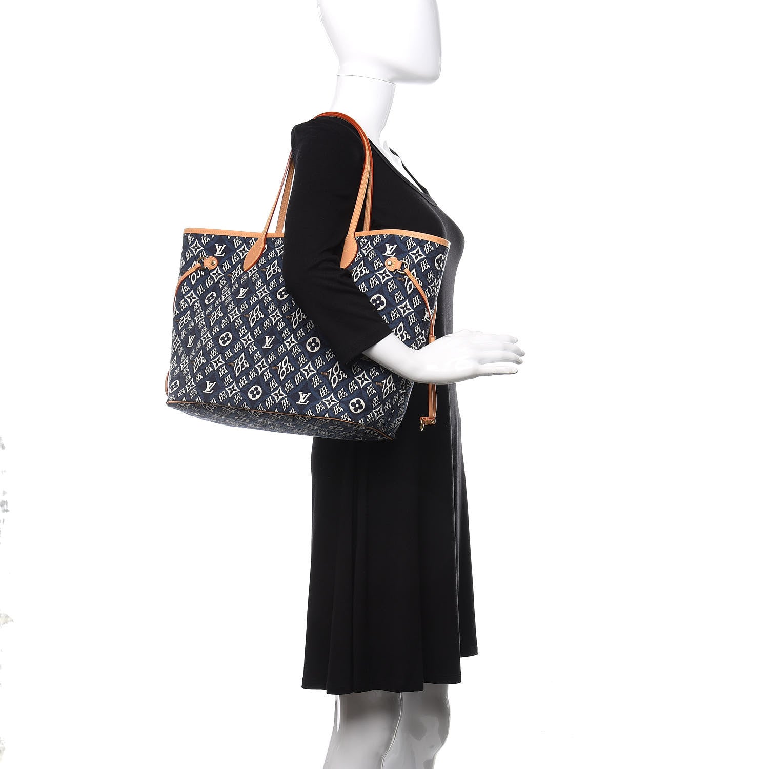 Louis Vuitton Jacquard Since 1854 Neverfull MM Blue 2 of 10