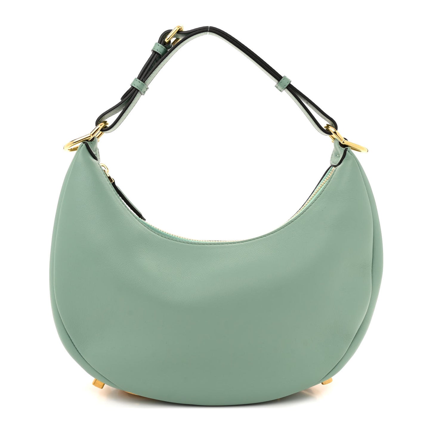Vitello Grace Matte Small Fendigraphy Hobo Bag Menta