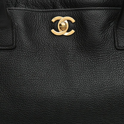 Chanel Calfskin Cerf Executive Shopper Tote Black 9 of 14
