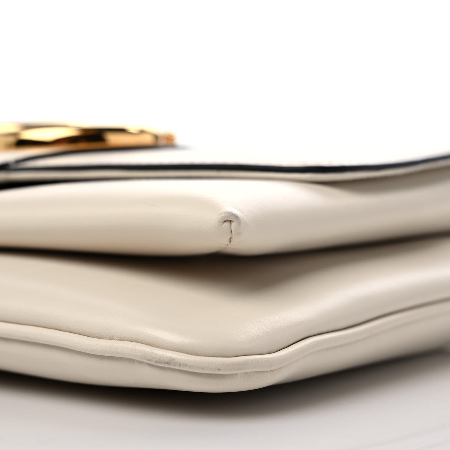 Calfskin Small Arli Flap Shoulder Bag Mystic White