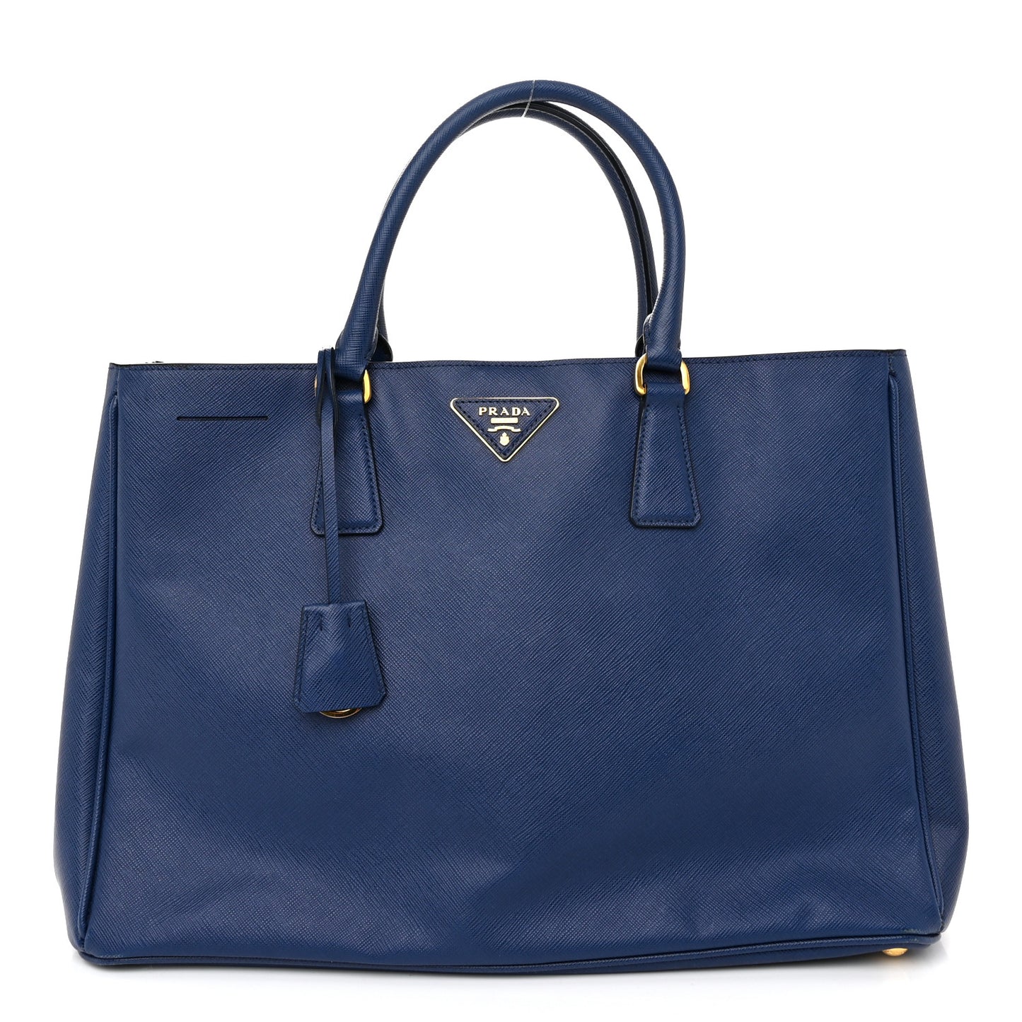 Saffiano Lux Large Galleria Double Zip Tote Bluette