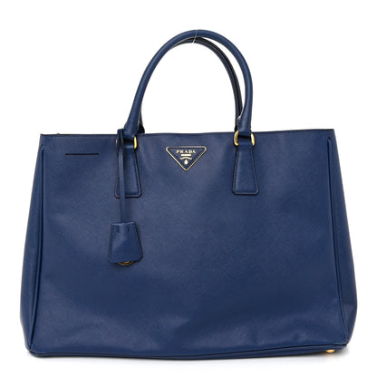 Prada Saffiano Lux Large Galleria Double Zip Tote Bluette 1 of 10