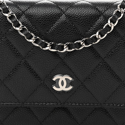 Chanel Caviar Quilted Mini Wallet On Chain WOC Black 7 of 10