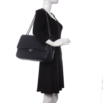 Chanel Calfskin Quilted Small XXL Travel Flap Bag Navy 2 of 11