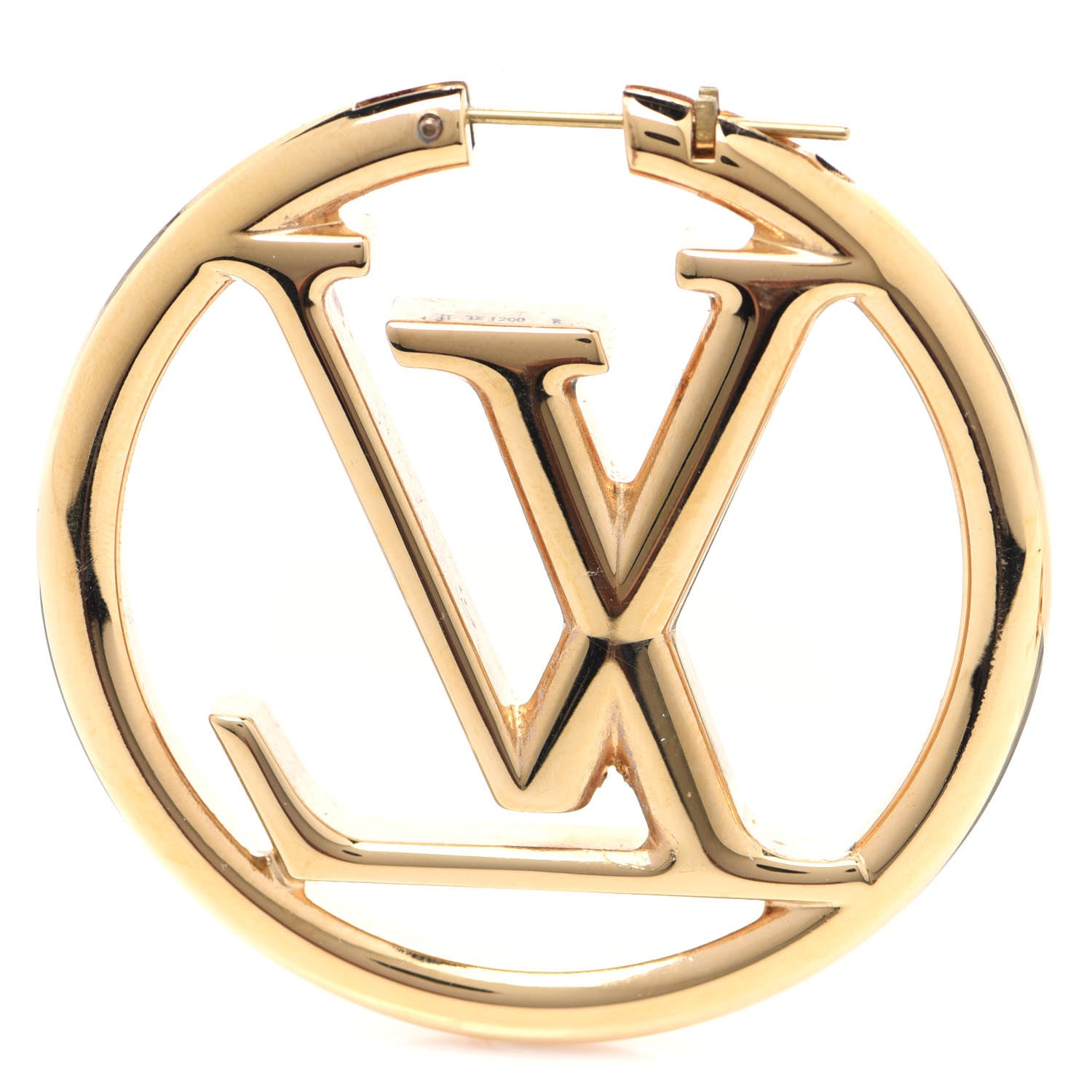 Louis Vuitton Metal Louise Hoop Earrings Gold 6 of 11