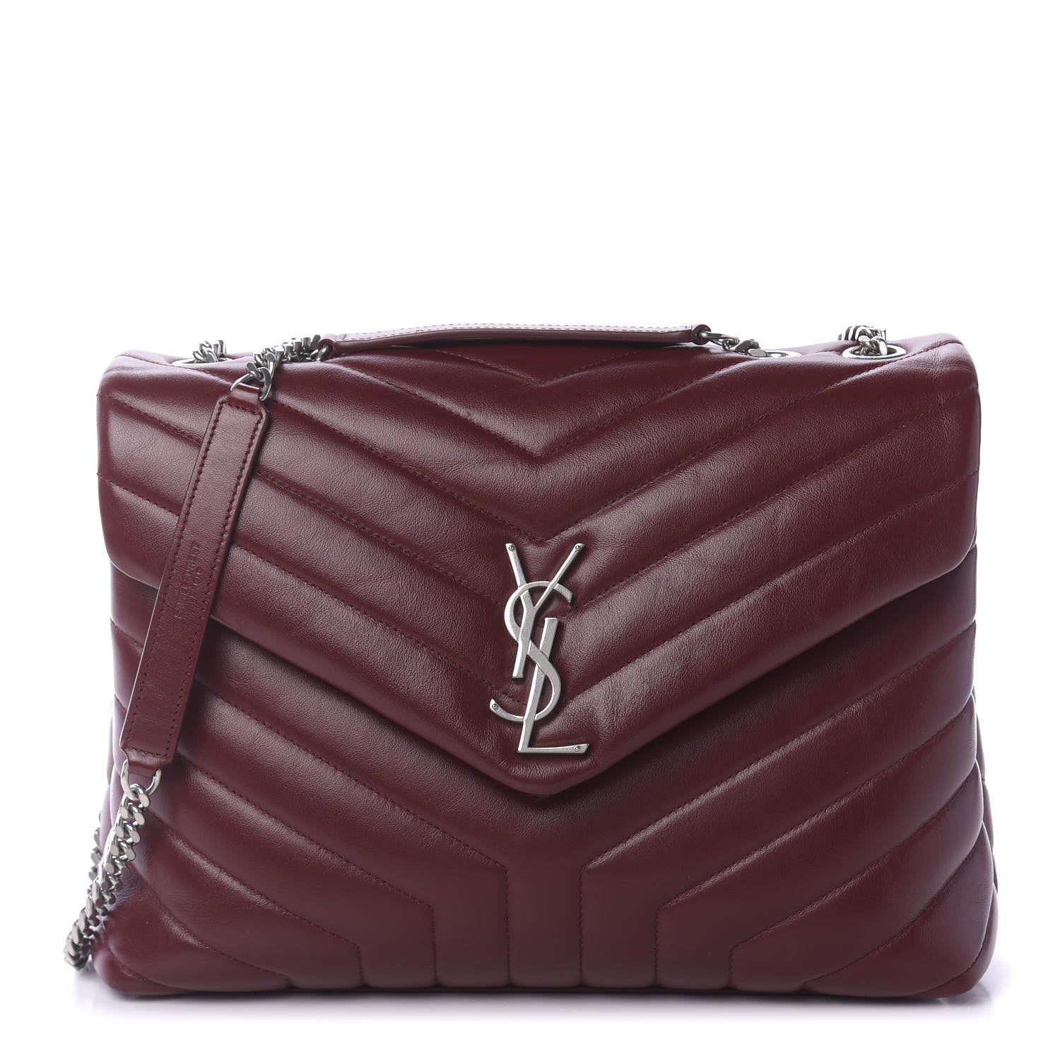 Saint Laurent Calfskin Y Quilted Monogram Medium Loulou Chain Satchel Palissandre 1 of 9