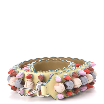 Fendi Calfskin Lambskin Rosebud Studded Strap You Multicolor 1 of 5