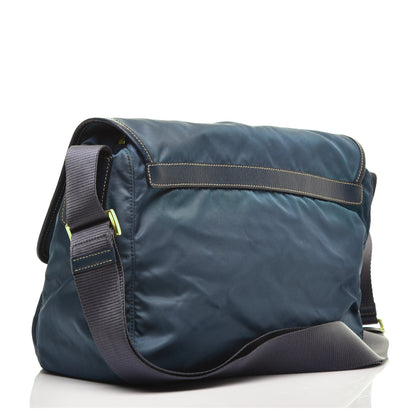 Prada Nylon Vela Messenger Bag Blue 3 of 8