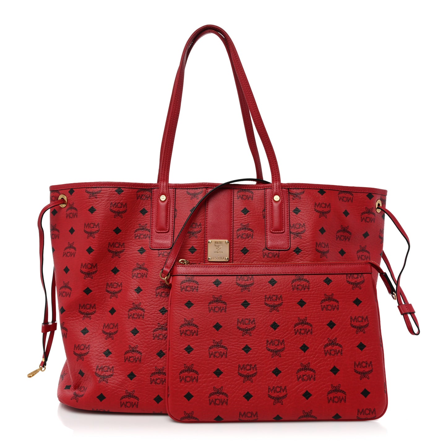 Visetos Large Liz Reversible Shopper Tote Ruby Red