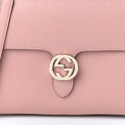 Gucci Dollar Calfskin Medium Interlocking G Top Handle Shoulder Bag Soft Pink 7 of 9