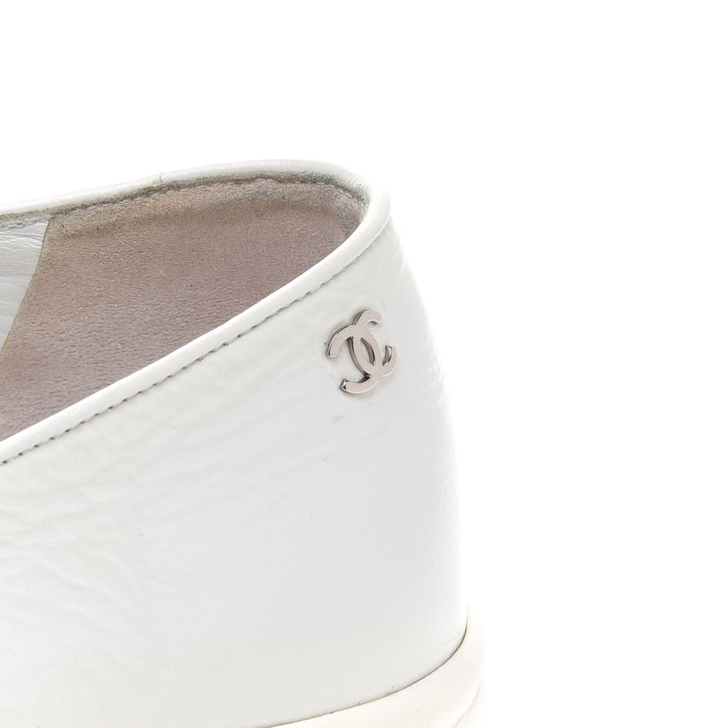 Patent Calfskin Mary Jane Strap Pumps 39.5 White