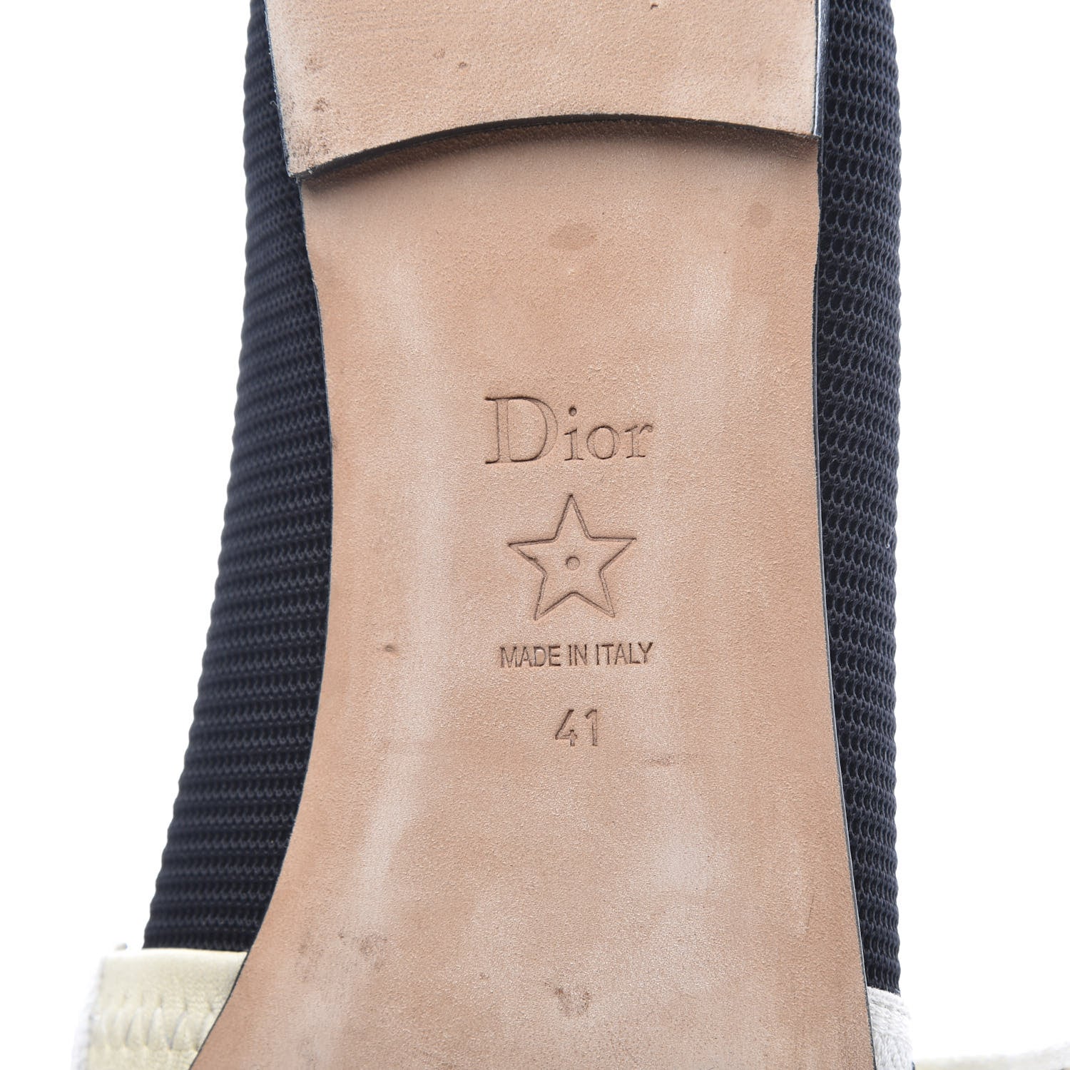 Christian Dior Fabric Ribbon Embroidered J'Adior Ballet Flats 41 Black 7 of 7