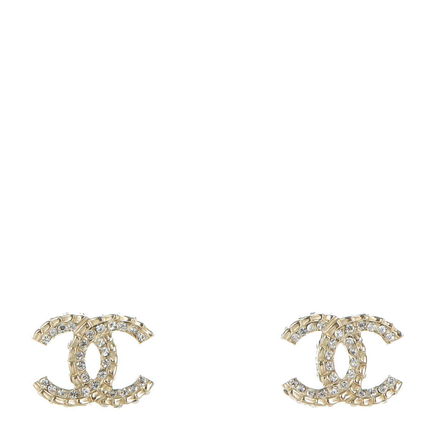 Crystal CC Earrings Gold