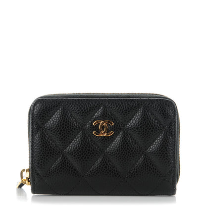 Chanel Caviar Quilted Zip Coin Purse Black 1 of 11