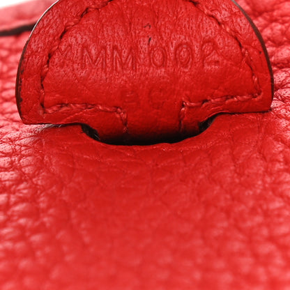 Hermes Taurillon Clemence Evelyne TPM Rouge De Coeur 7 of 9