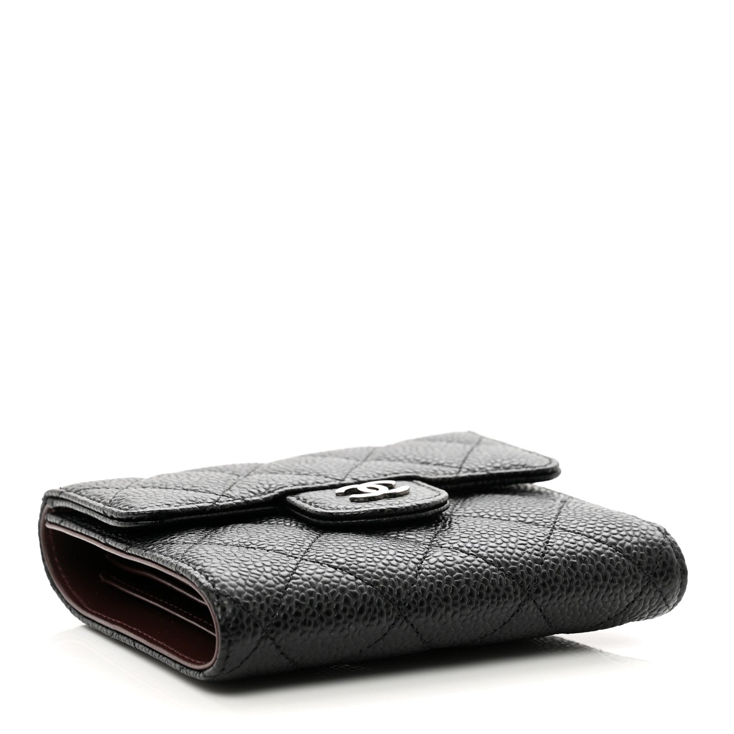 Chanel Caviar Quilted Compact Flap Wallet Black 4 of 9