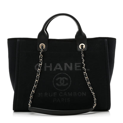 Chanel Mixed Fibers Small Deauville Tote Black 1 of 12