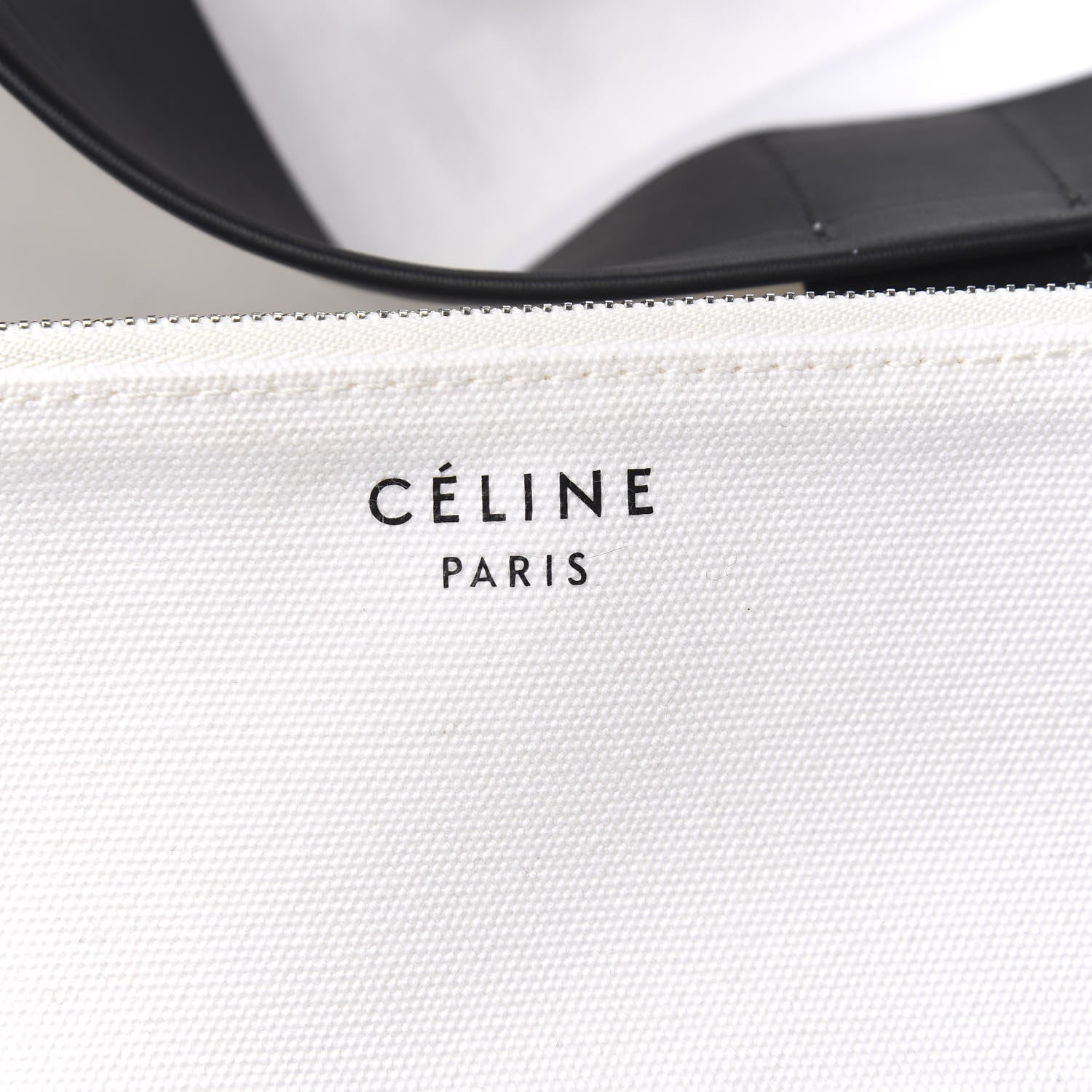 Celine Textile Large Made In Tote White Black 7 of 11