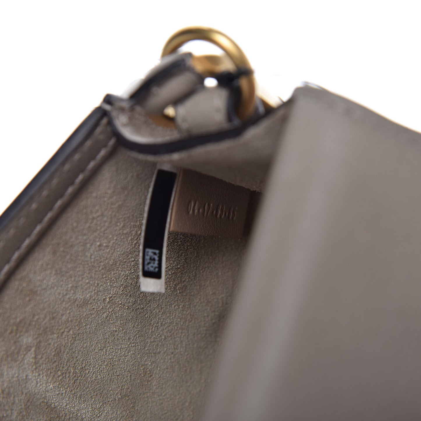 Calfskin Suede Small Nile Bracelet Bag Motty Grey