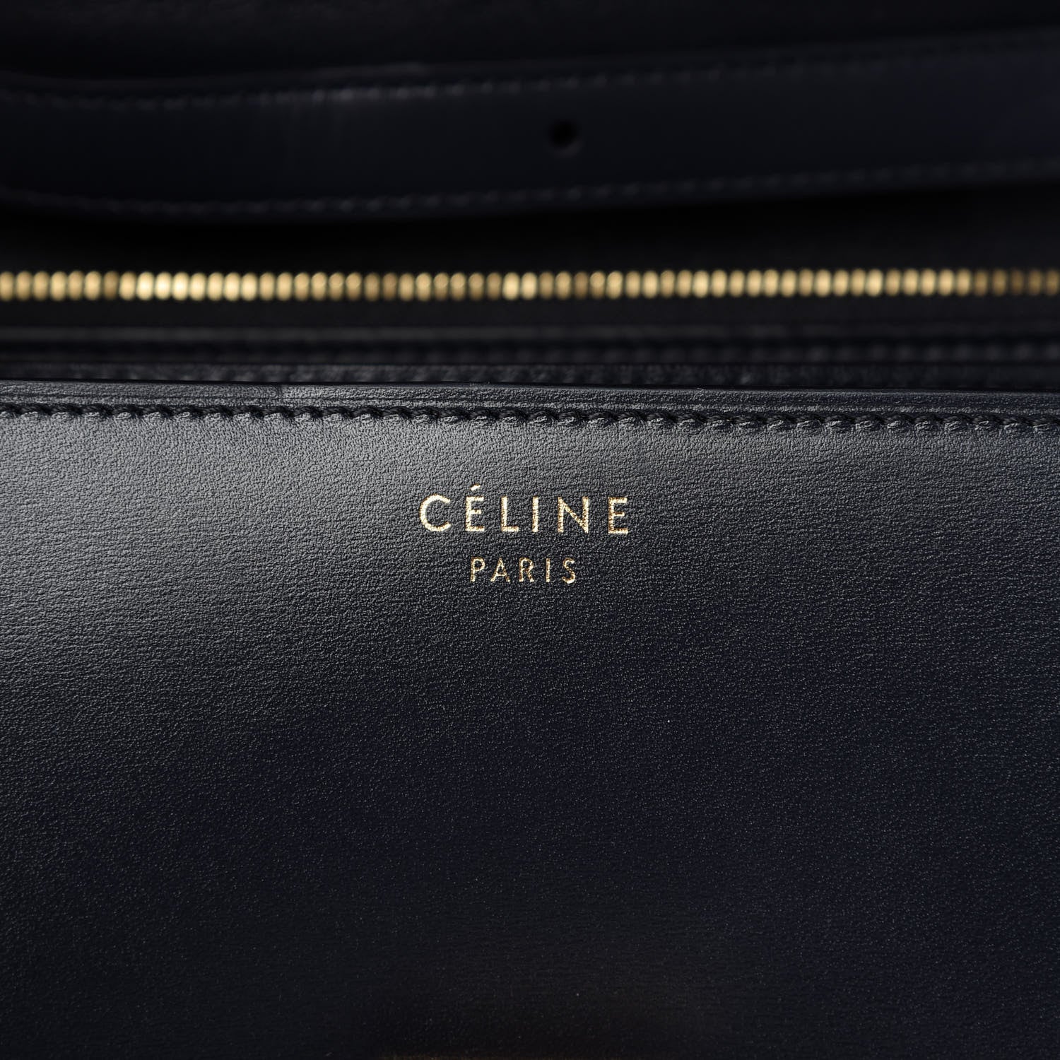 Celine Box Calfskin Medium Classic Box Flap Bag Navy 8 of 10