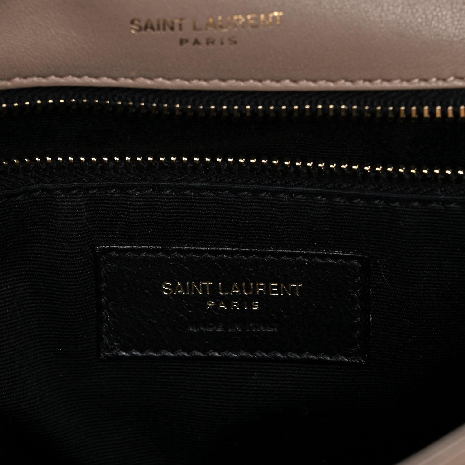 Saint Laurent Lambskin Matelasse Monogram Medium Niki Chain Satchel Dark Beige 7 of 16