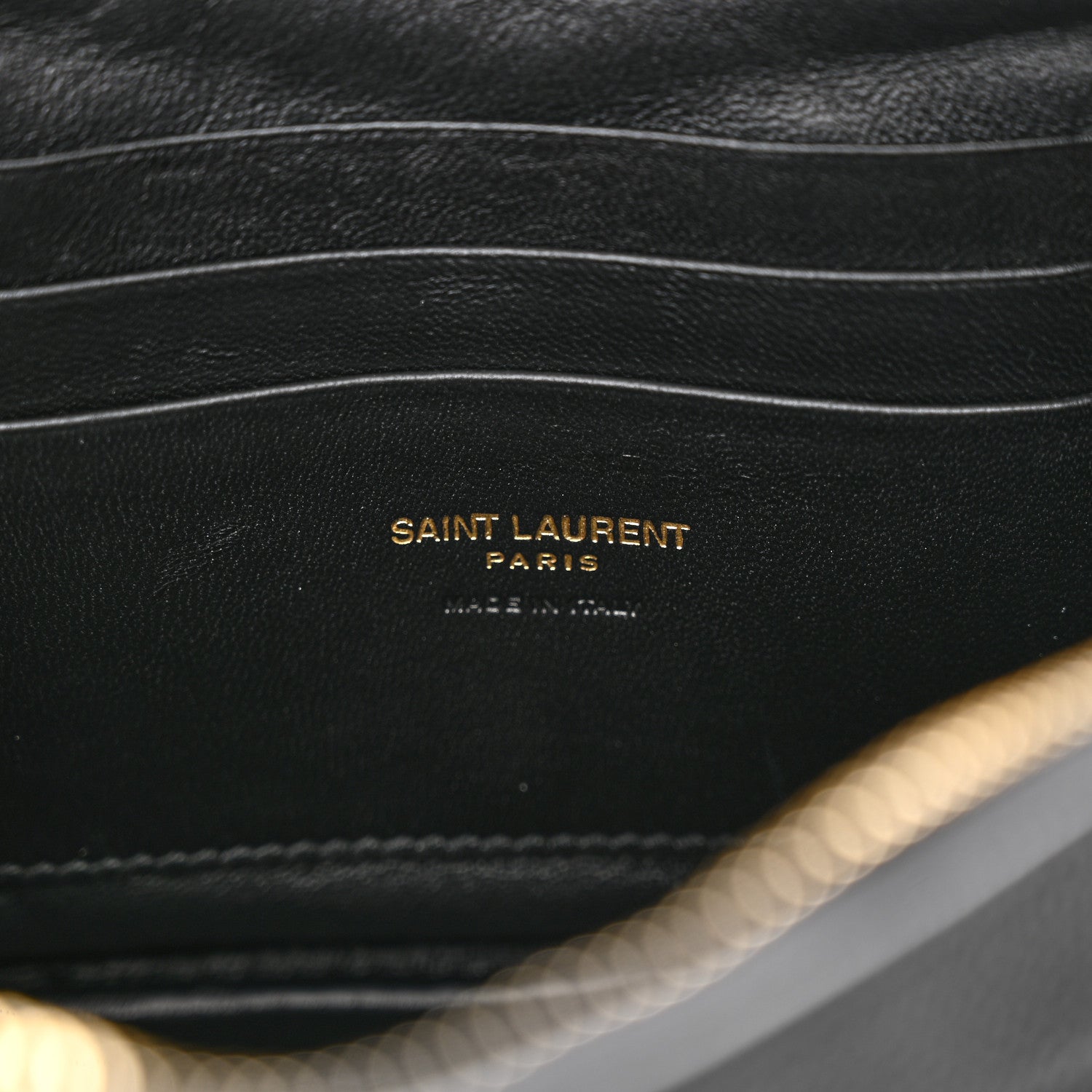 Saint Laurent Grain De Poudre Matelasse Monogram Mini Lou Camera Bag Black 6 of 10