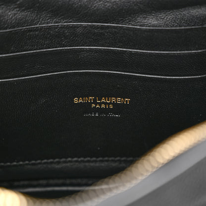 Saint Laurent Grain De Poudre Matelasse Monogram Mini Lou Camera Bag Black 6 of 10