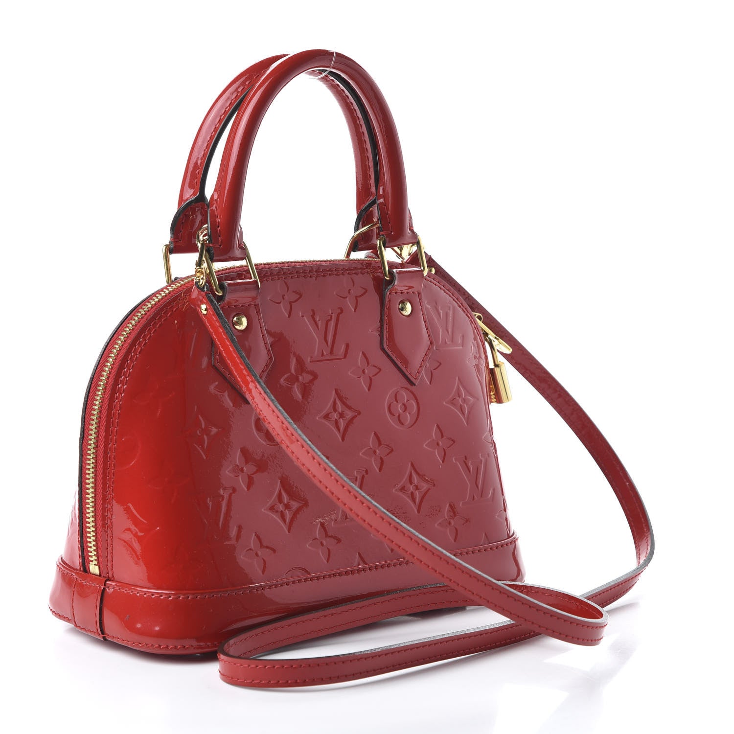 Louis Vuitton Vernis Alma BB Cherry 3 of 13