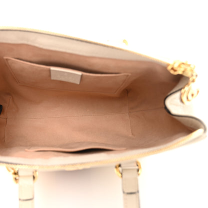 Gucci Textured Calfskin Web Small Ophidia Tote Bag Mystic White 5 of 10