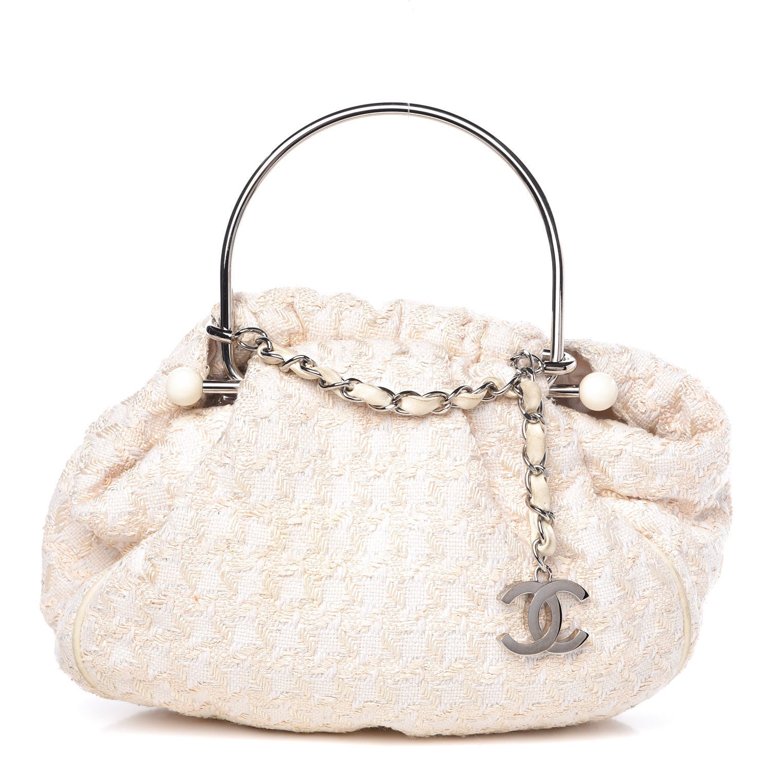 Chanel Tweed Boucle Knitting Bag Ivory 1 of 14