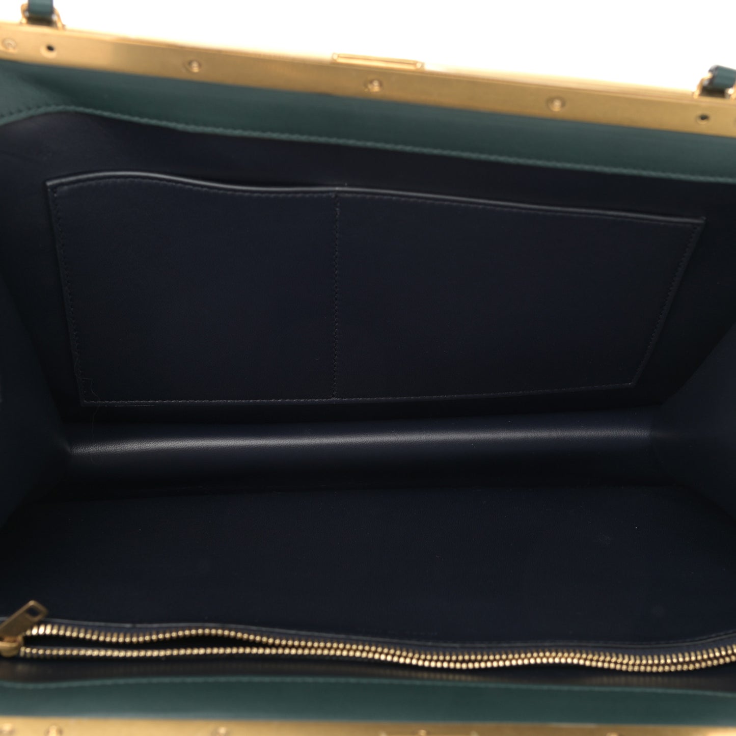Smooth Calfskin Medium Clasp Shoulder Bag Forest