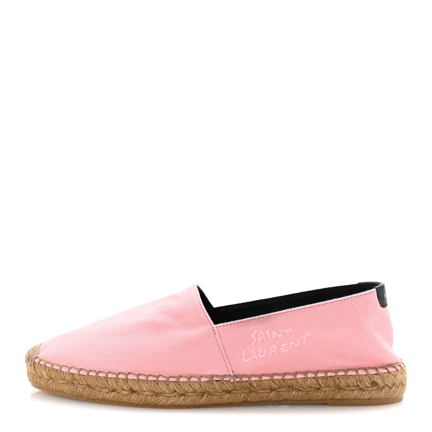 Saint Laurent Canvas Elba Light Logo Embroidered Espadrilles 41 Pink 1 of 10