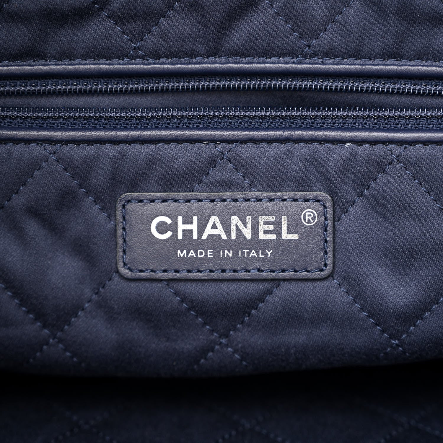 Chanel Metallic Calfskin Quilted Small Chanel 22 Navy Blue 7 of 11