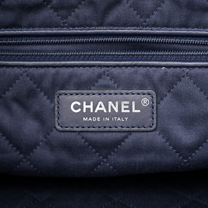 Chanel Metallic Calfskin Quilted Small Chanel 22 Navy Blue 7 of 11