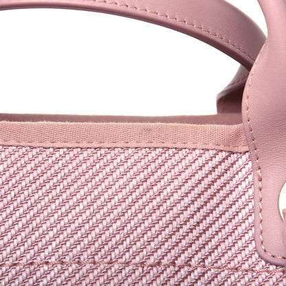 Chanel Mixed Fibers Calfskin Medium Deauville Tote Rose Pink 21 of 23