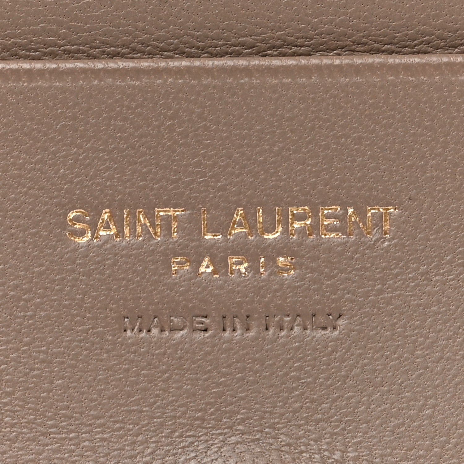 Saint Laurent Lambskin Matelasse Chevron Monochrome Monogram Flap Card Case Dusty Grey 6 of 9
