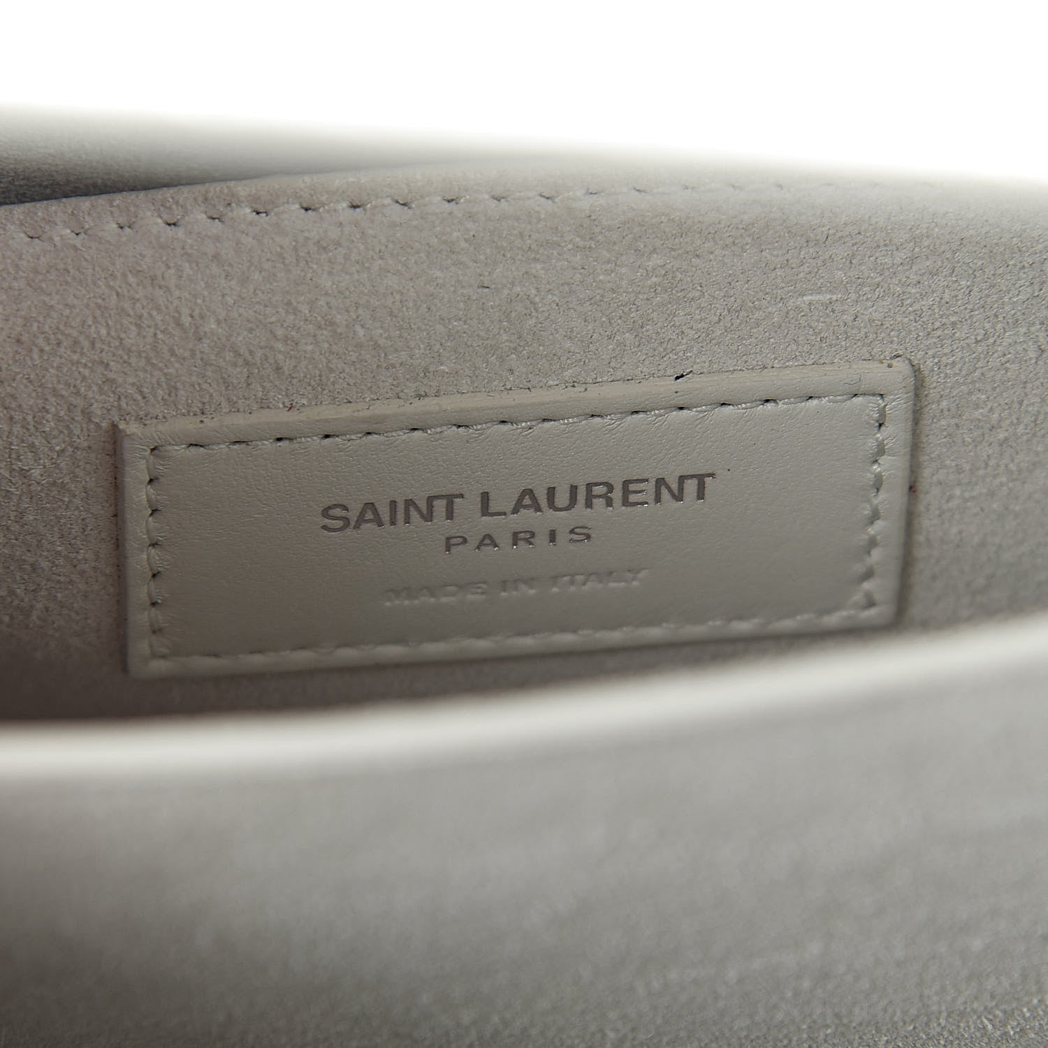 Saint Laurent Grained Calfskin Medium Monogram Sunset Satchel White 7 of 11