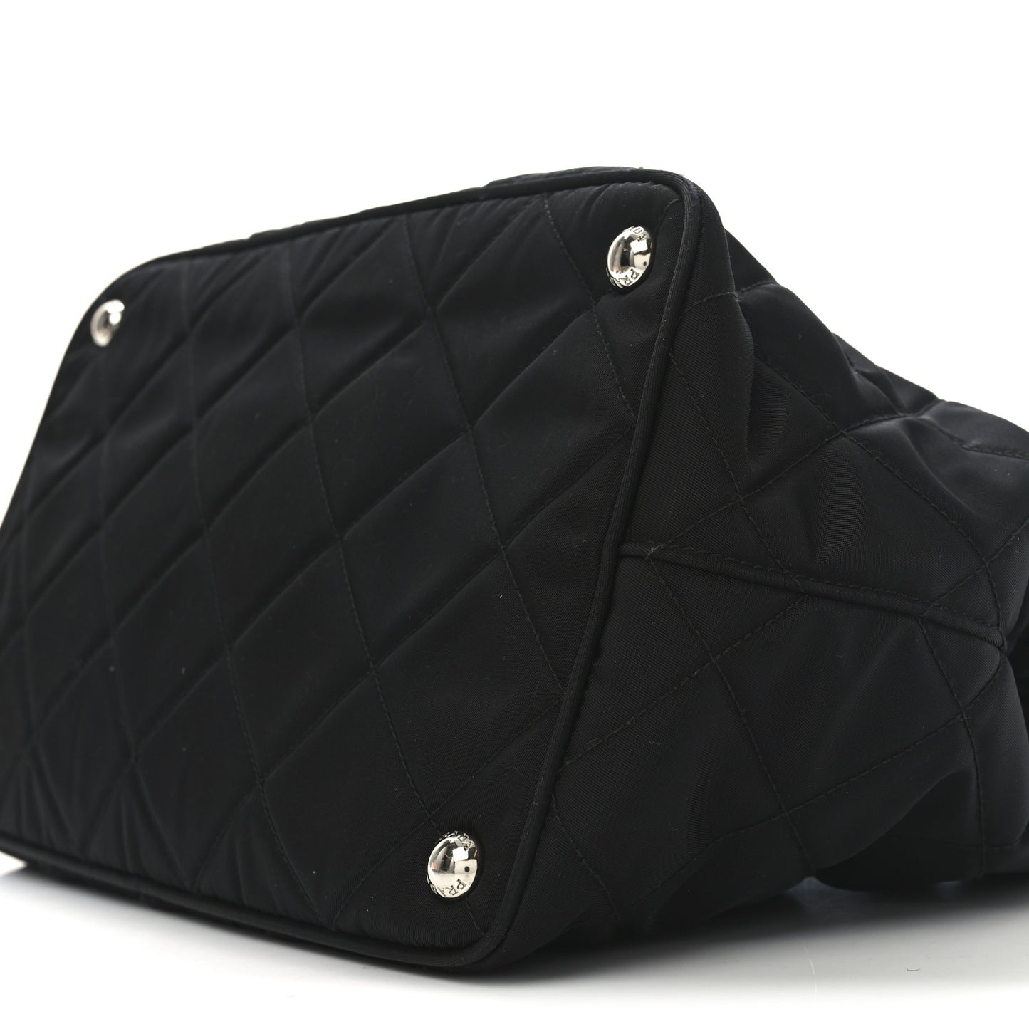 Nylon Tessuto Impuntu Quilted Tote Black