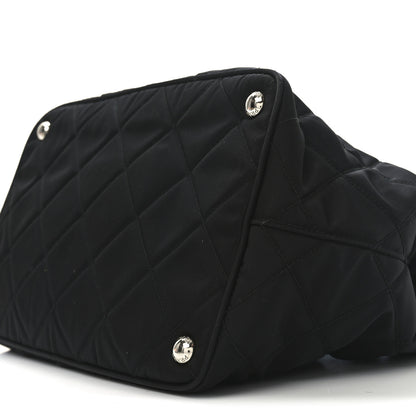 Prada Nylon Tessuto Impuntu Quilted Tote Black 9 of 9
