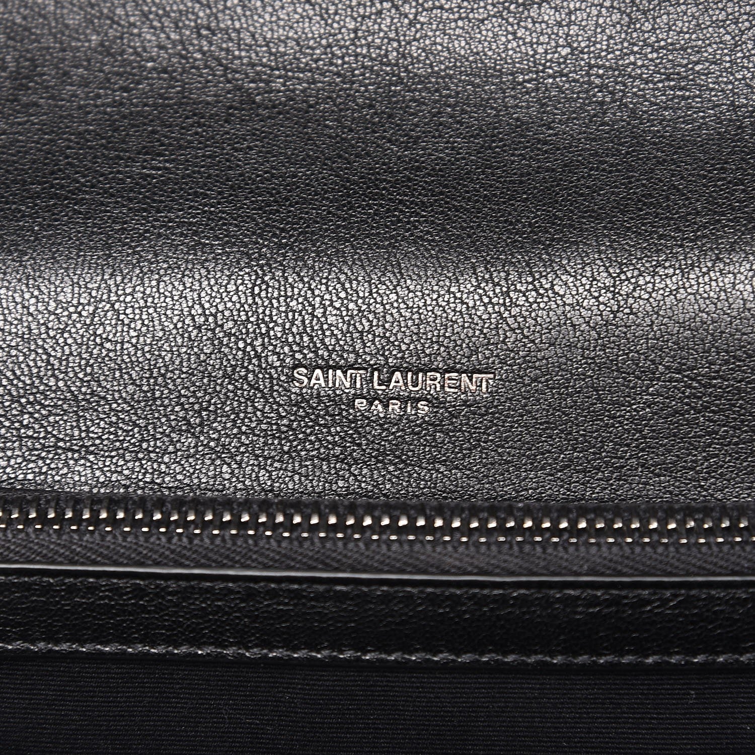 Saint Laurent Sheepskin Matelasse Chevron Monogram Medium College Bag Black 6 of 7