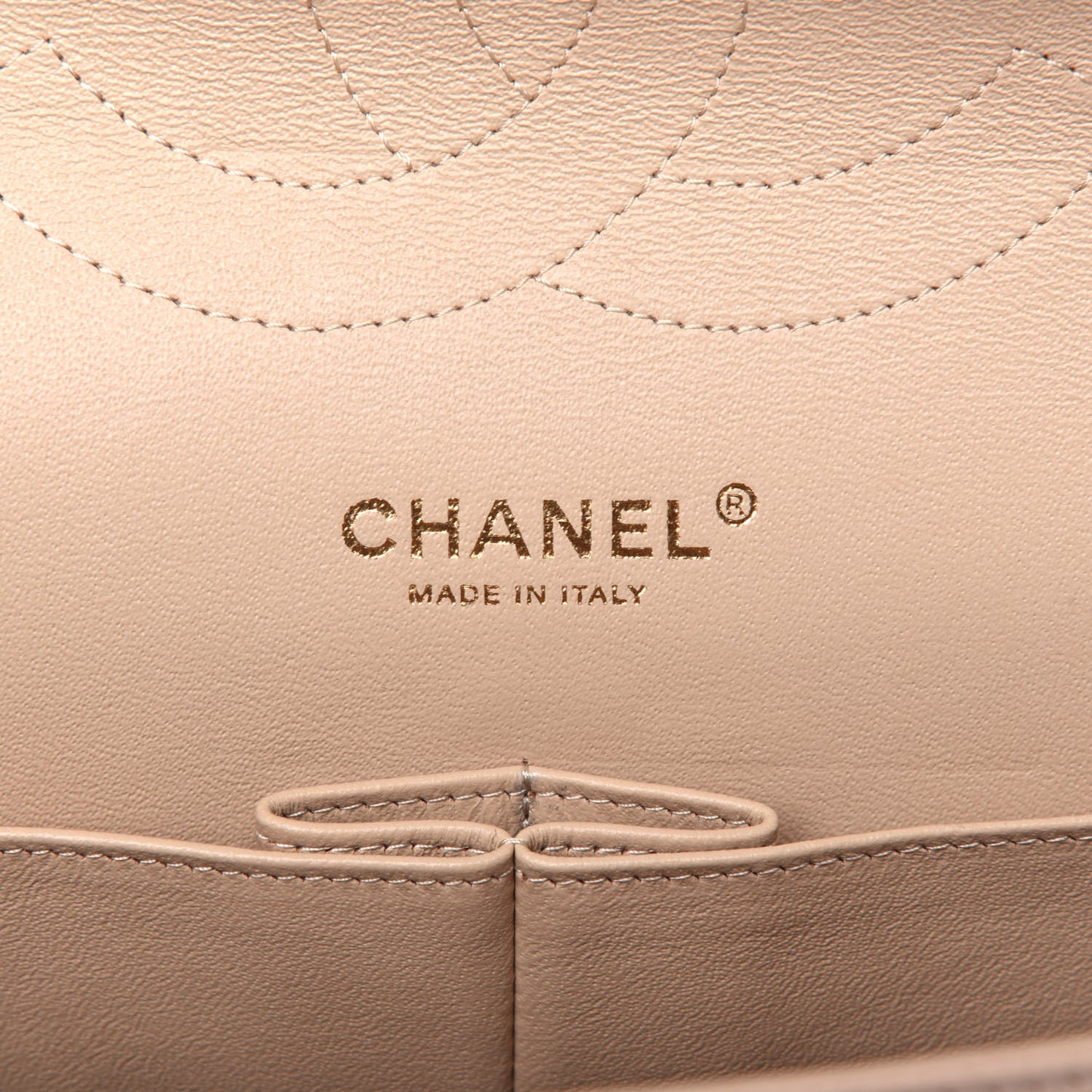 Caviar Quilted Jumbo Double Flap Light Beige