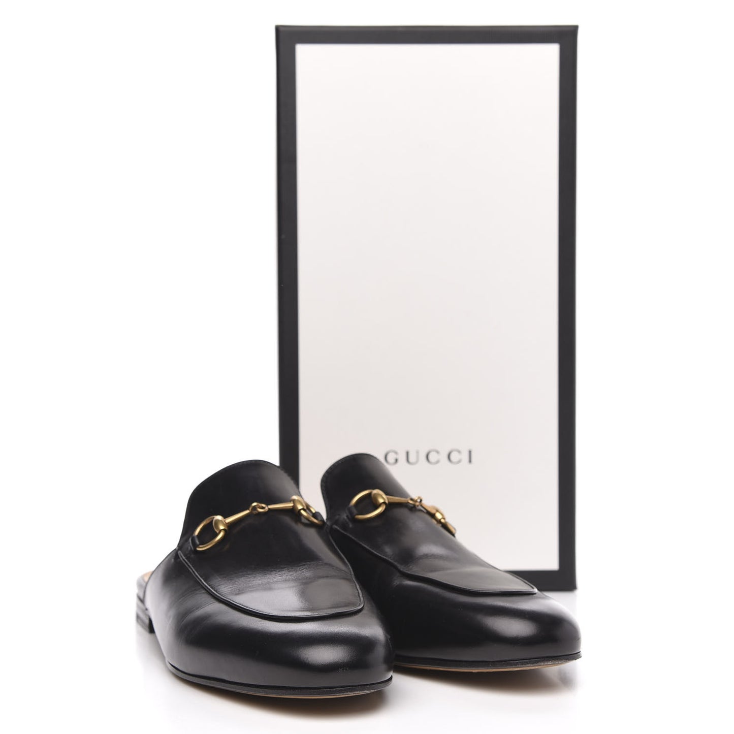 Calfskin Womens Princetown Slippers 39.5 Black