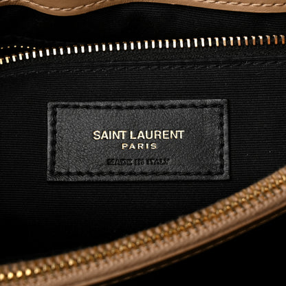 Saint Laurent Calfskin Y Quilted Monogram Medium Loulou Chain Satchel Dark Latte 6 of 10