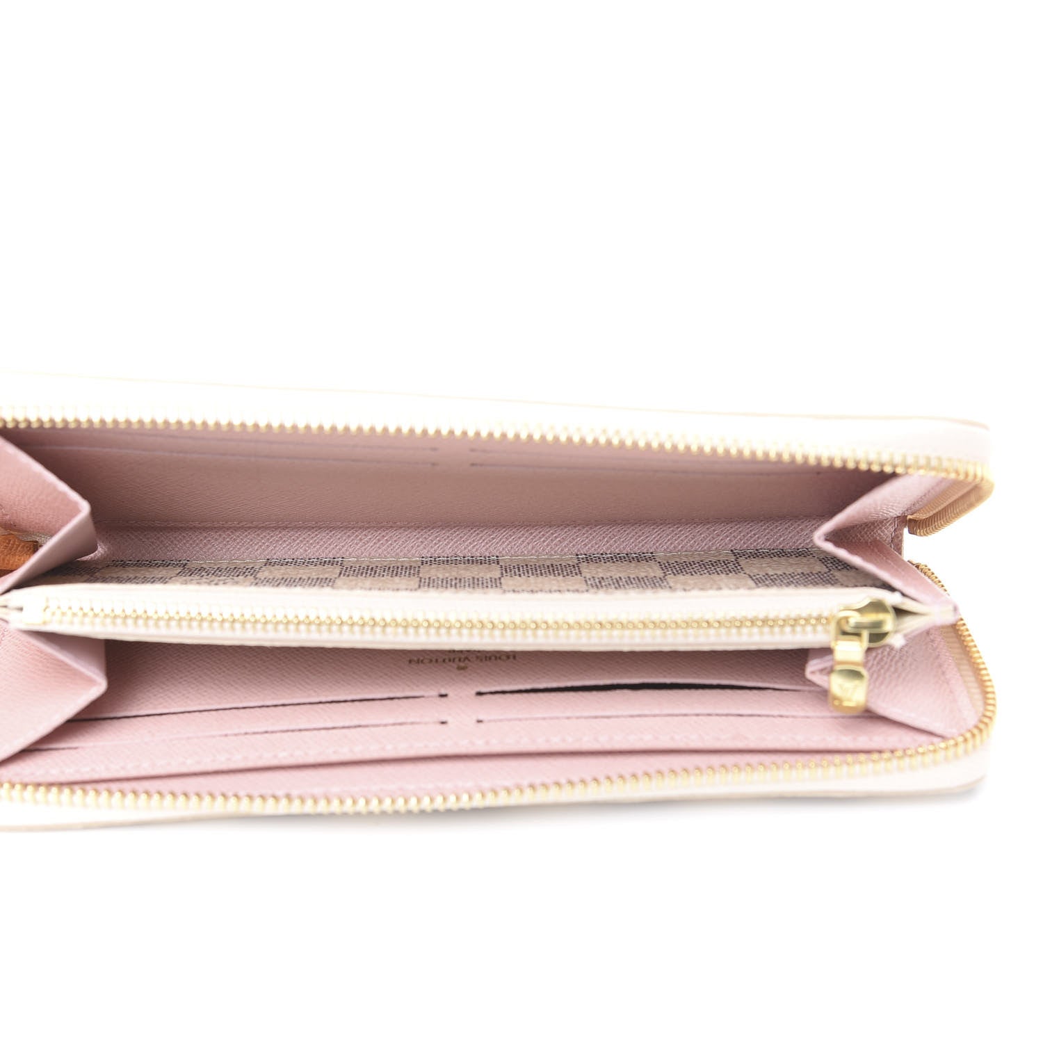 Louis Vuitton Damier Azur Clemence Wallet Rose Ballerine 4 of 7